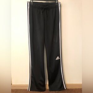Adidas Womens Black Joggers with White Stripes - size SMALL